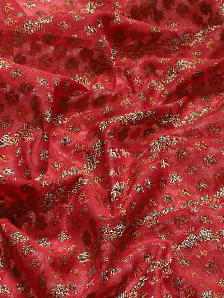 Zari Booti Cotton Woven Saree