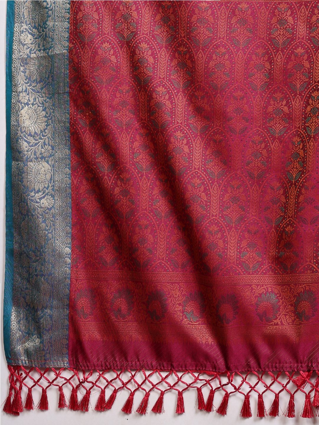 Woven Design Art Silk Lake Blue Saree