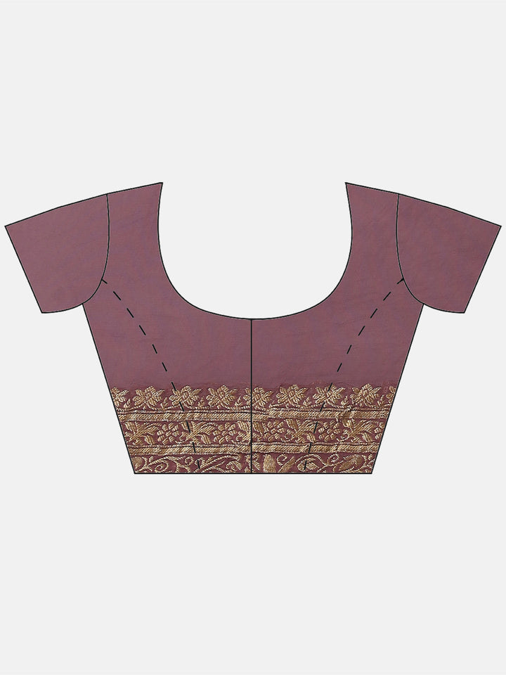 Zari Border Booti Georgette Plain Saree