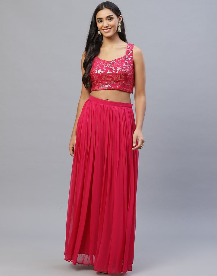 Maroon, Rani and Navy Blue Handloom Dupion Salwar Kameez with Shrug