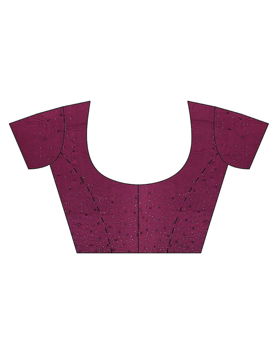 Crepe Embroidery Wine Saree