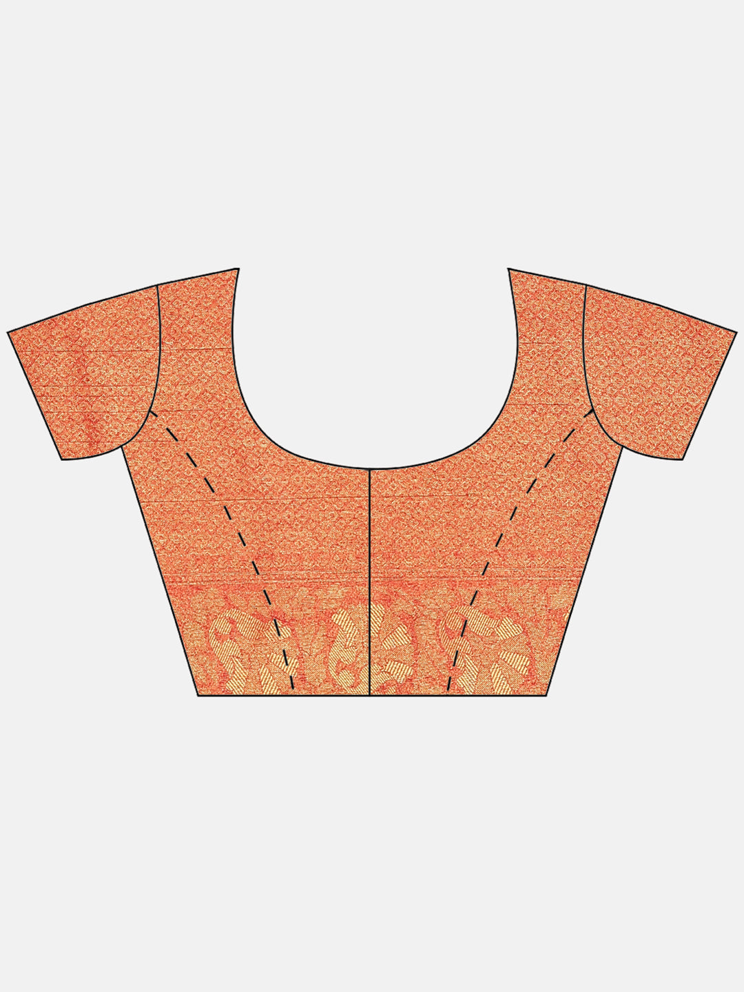 Brocade Zari Jaal Art Handloom Saree With Contrast Border