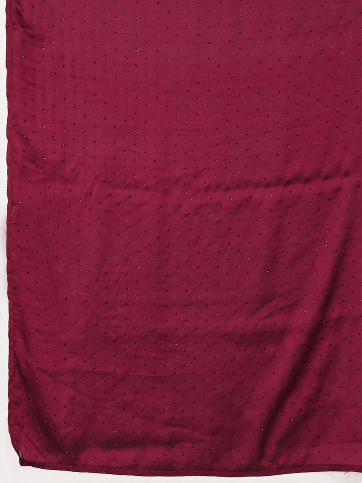 Embroidered Satin Saree