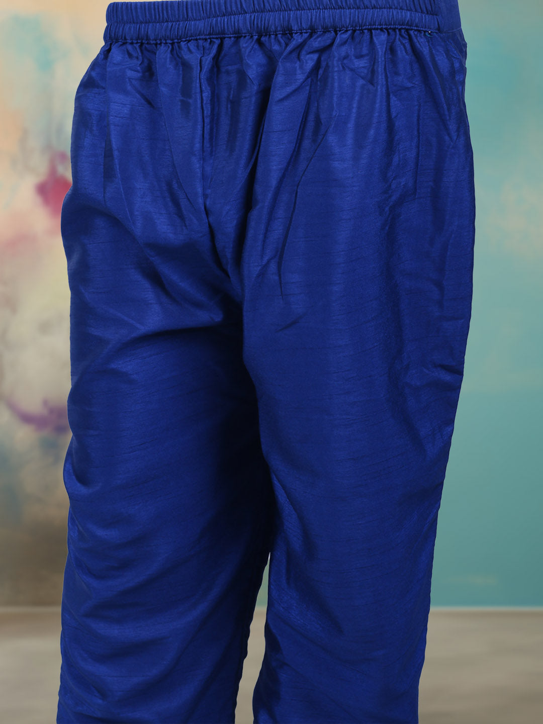 Bandhani Printed Art Silk Kurta With Pants &amp; Dupatta
