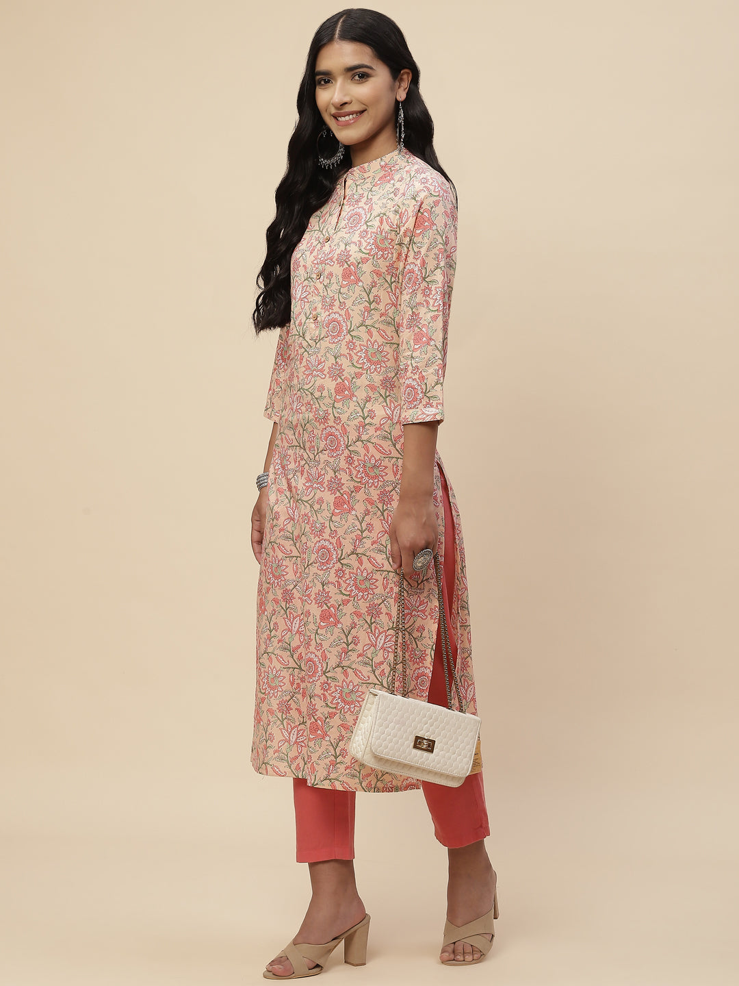 Floral Printed Cotton Kurta