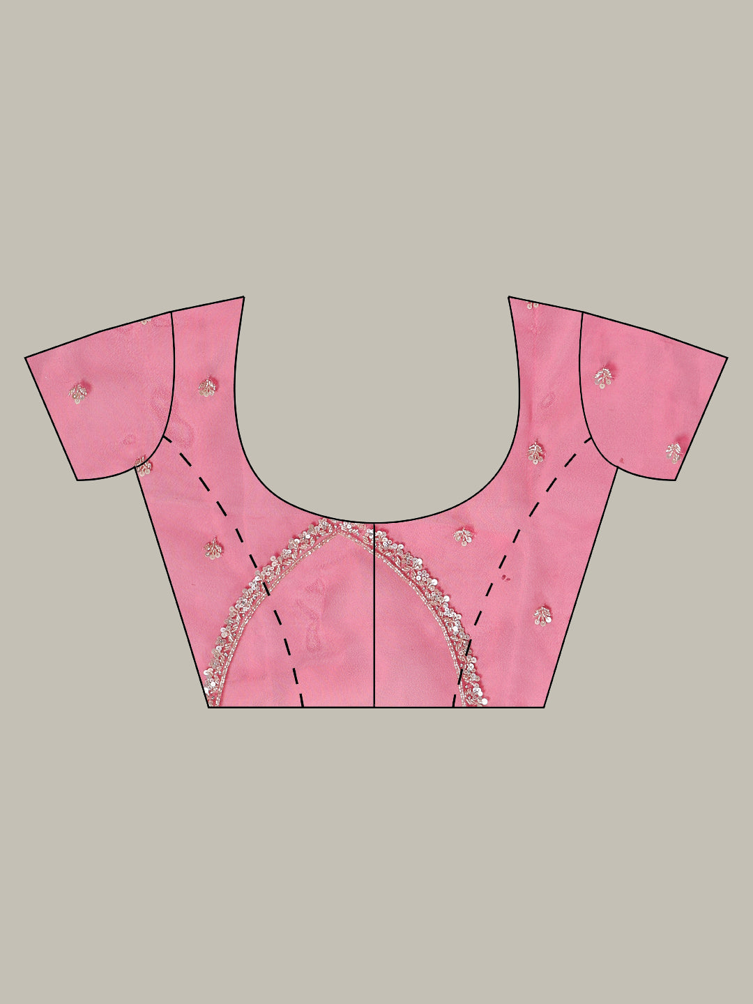 Sequence Embroidery Tissue Saree