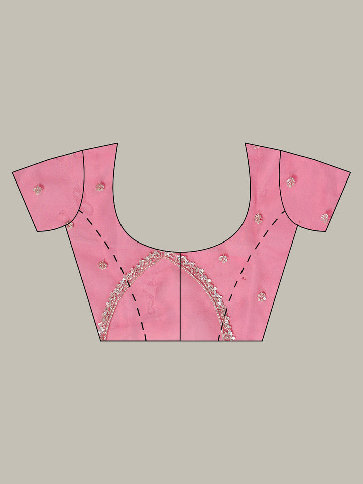 Sequence Embroidery Tissue Saree
