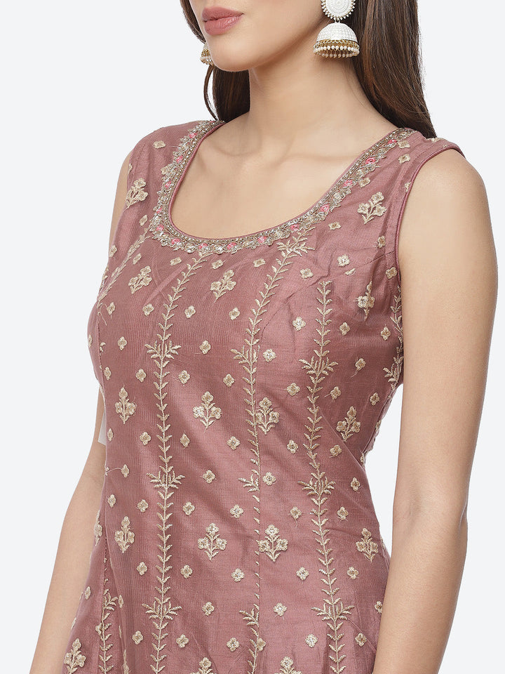 Sequence Work Net Stitched Salwar Kameez With Net Dupatta