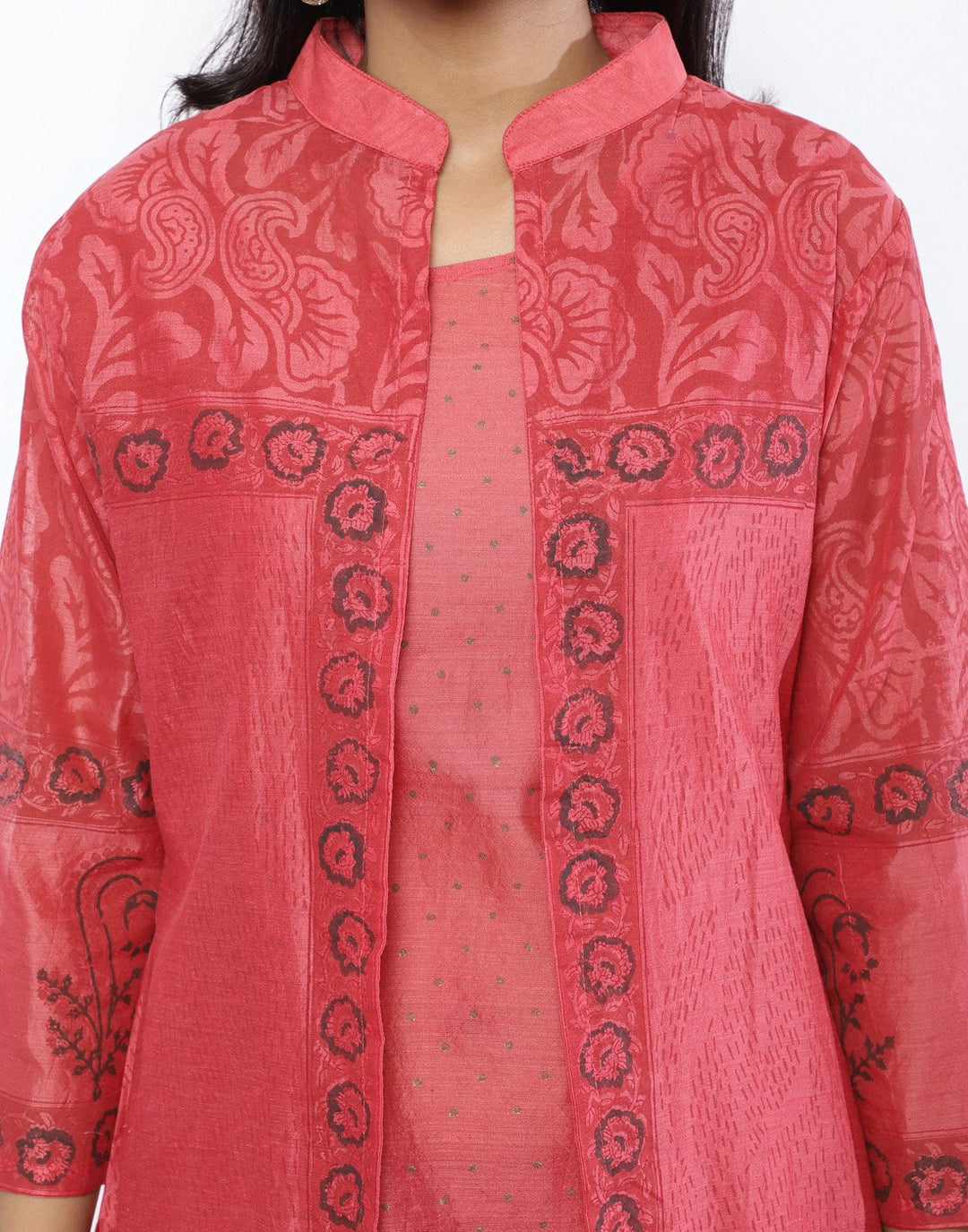 Embroidered Cotton Chanderi Kurti