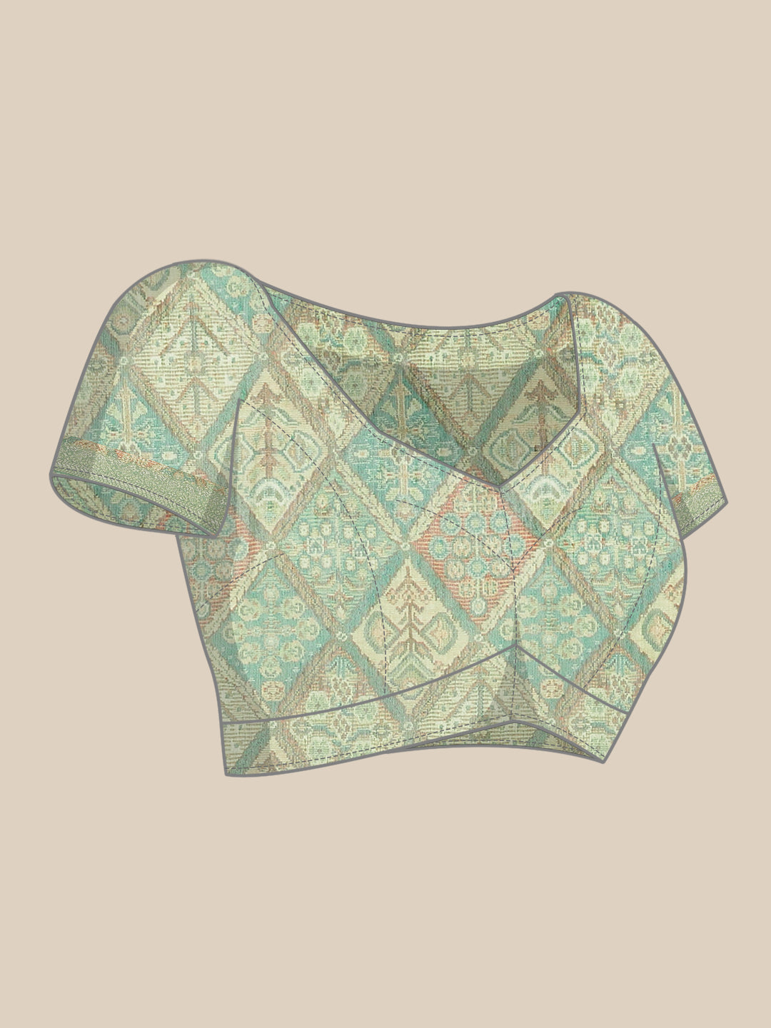 Printed Cotton Chanderi Saree