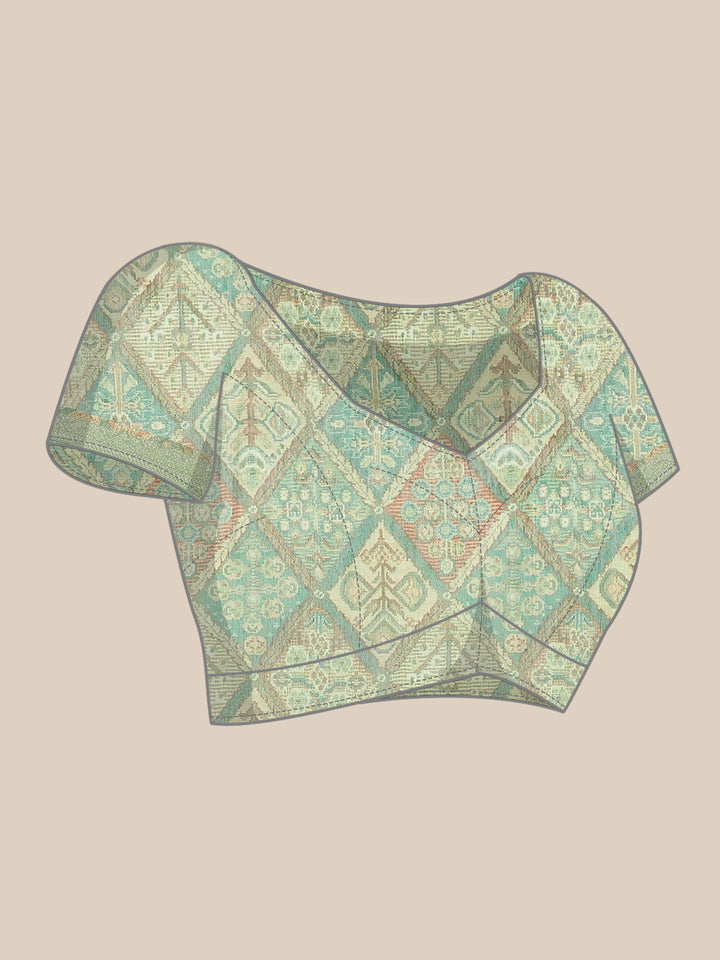 Printed Cotton Chanderi Saree