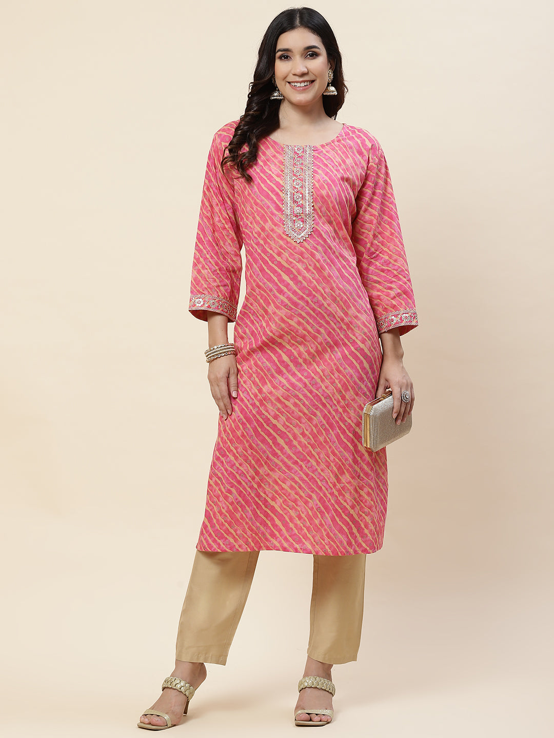 Leheriya Printed Cotton Kurta