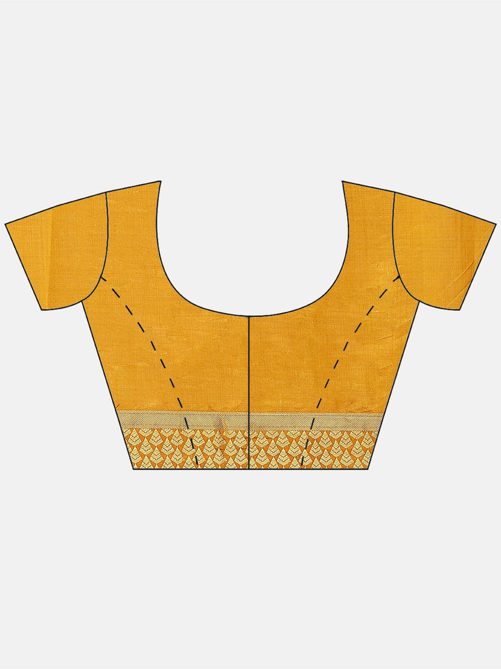 Plain Zari Border Art Handloom Woven Saree