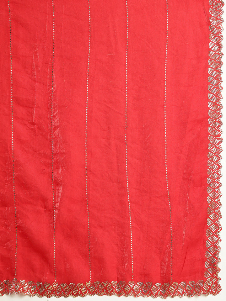 Sequence Work Satin Saree