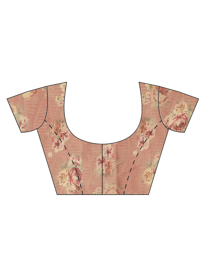 Floral Digital Printed Organza Saree