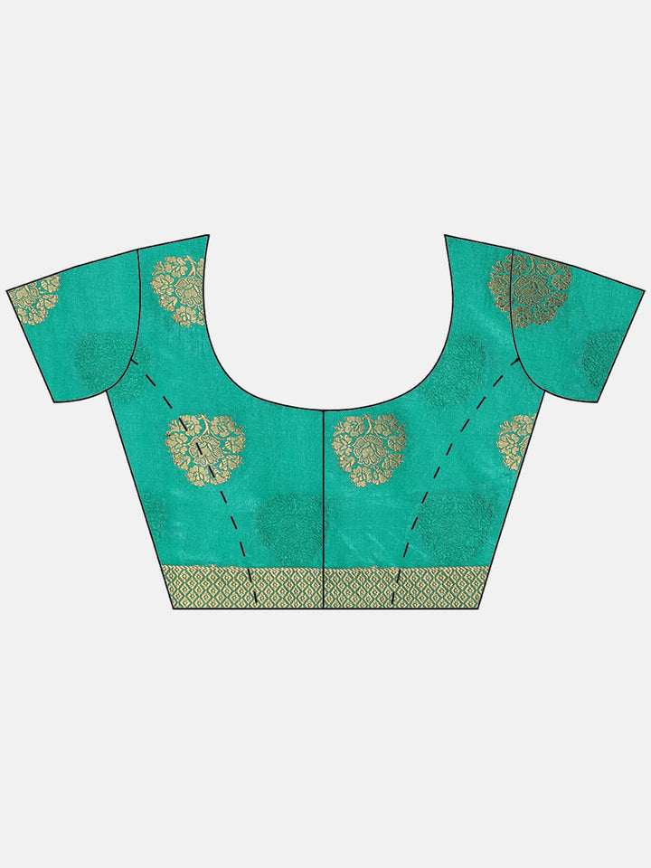 Zari Border Booti Art HAndloom Woven Saree