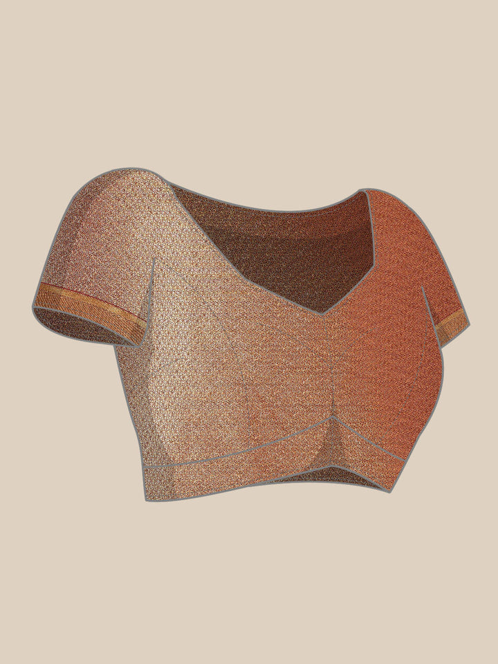 Brocade Zari Booti Art Handloom Woven Saree