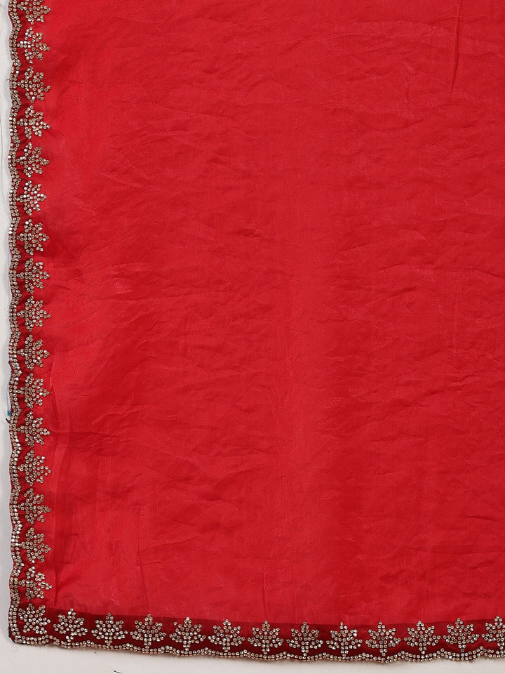 Embroidered Organza Saree