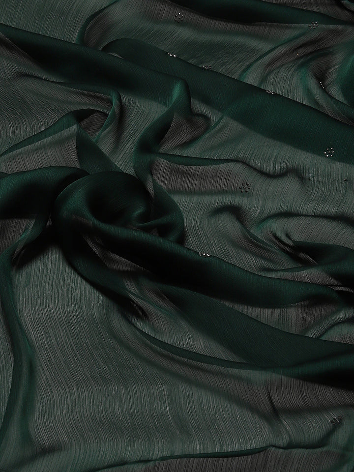 Swarovski Jaal Embroidered Crepe Saree