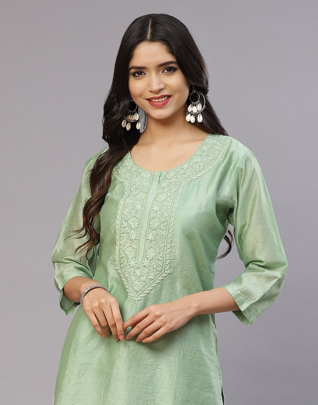 Cotton Chanderi Kurti