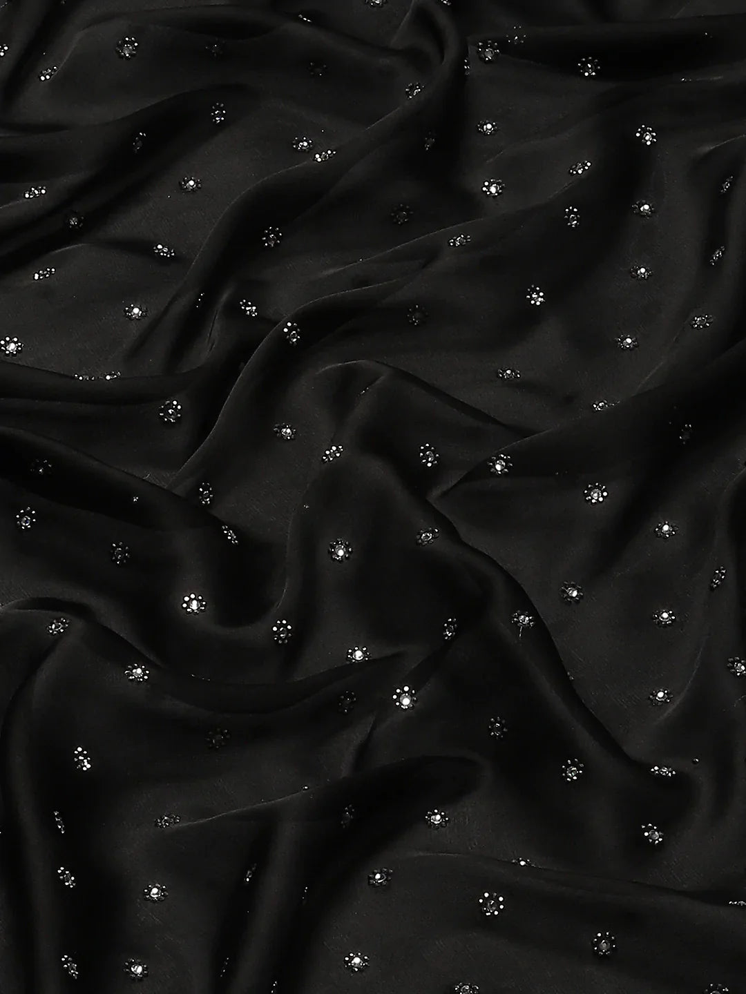 Swarovski Embroidered Satin Saree