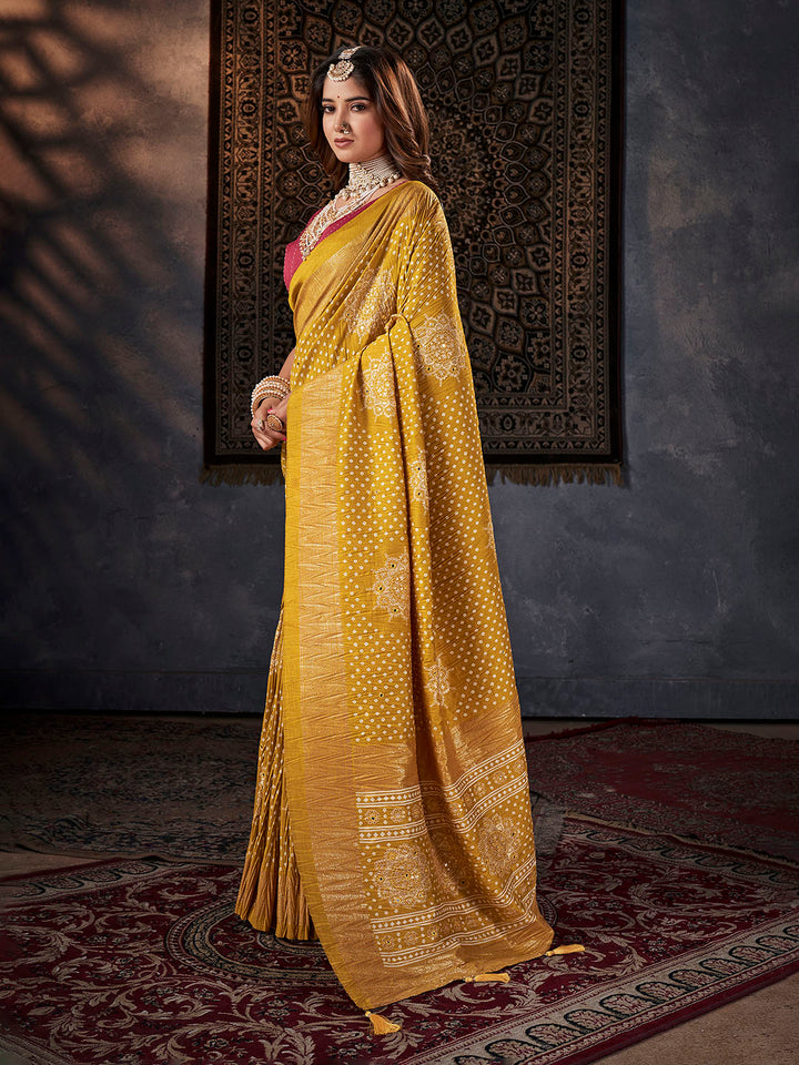 Printed Art Silk Saree