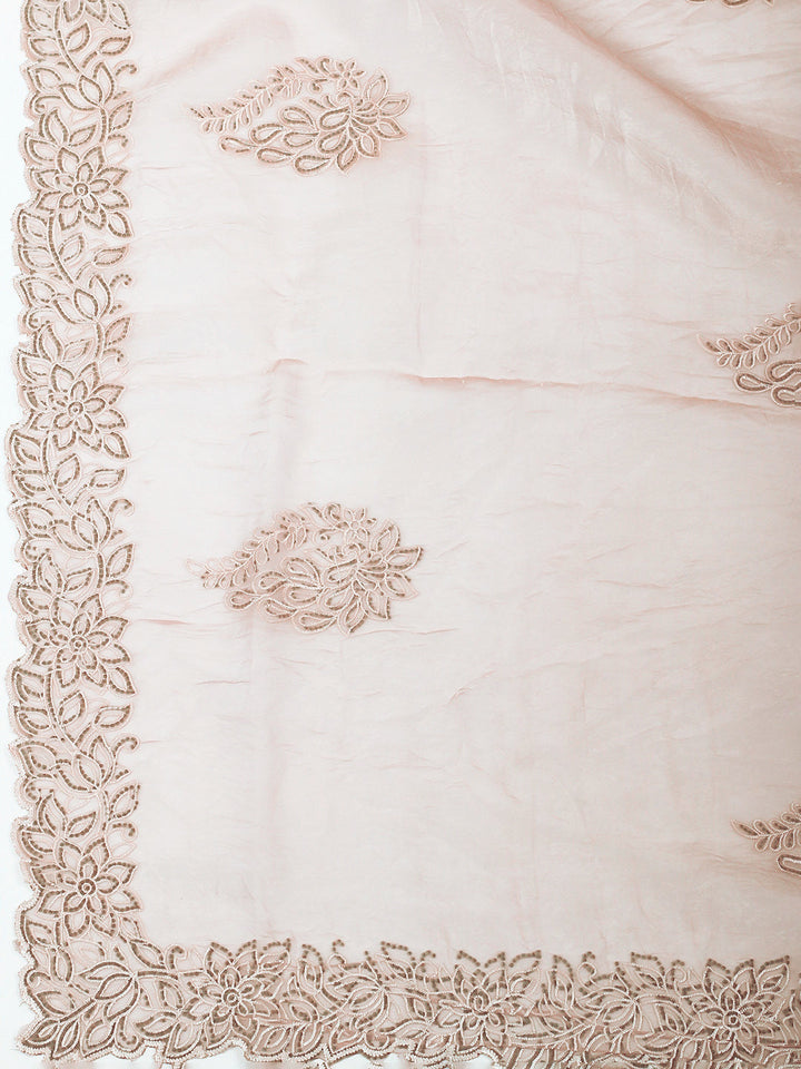 Stone Embellished Organza Saree
