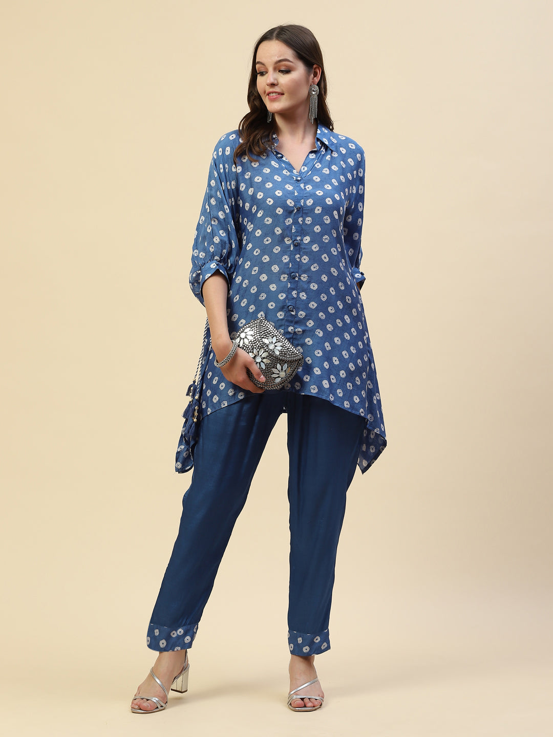 Printed Muslin Kurta With Pants