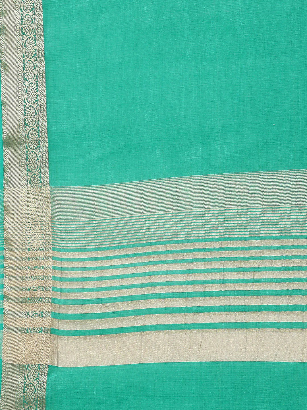 Plain Zari Border Handloom Woven Saree