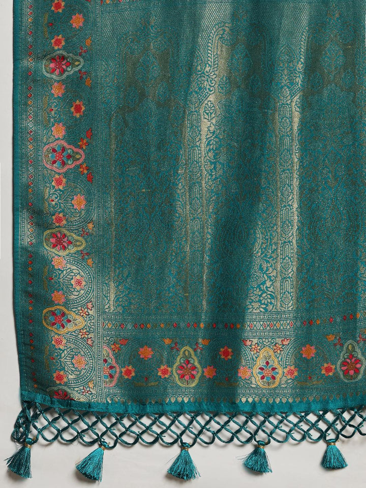 Woven Design Satin Saree