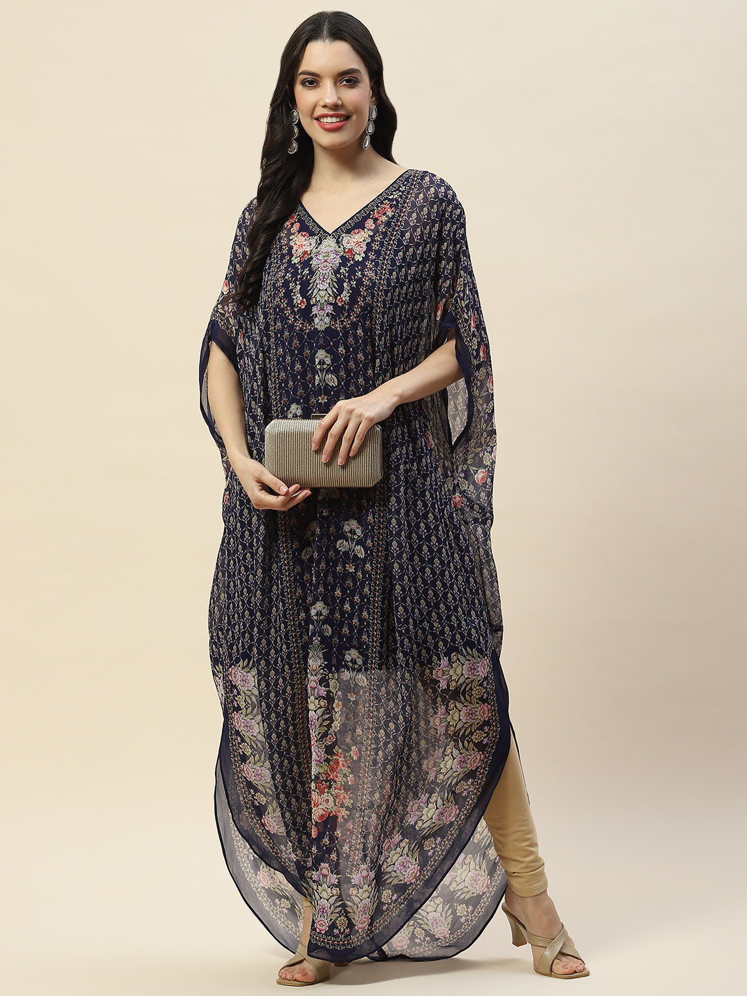 Digital Print Georgette Kaftan Kurta