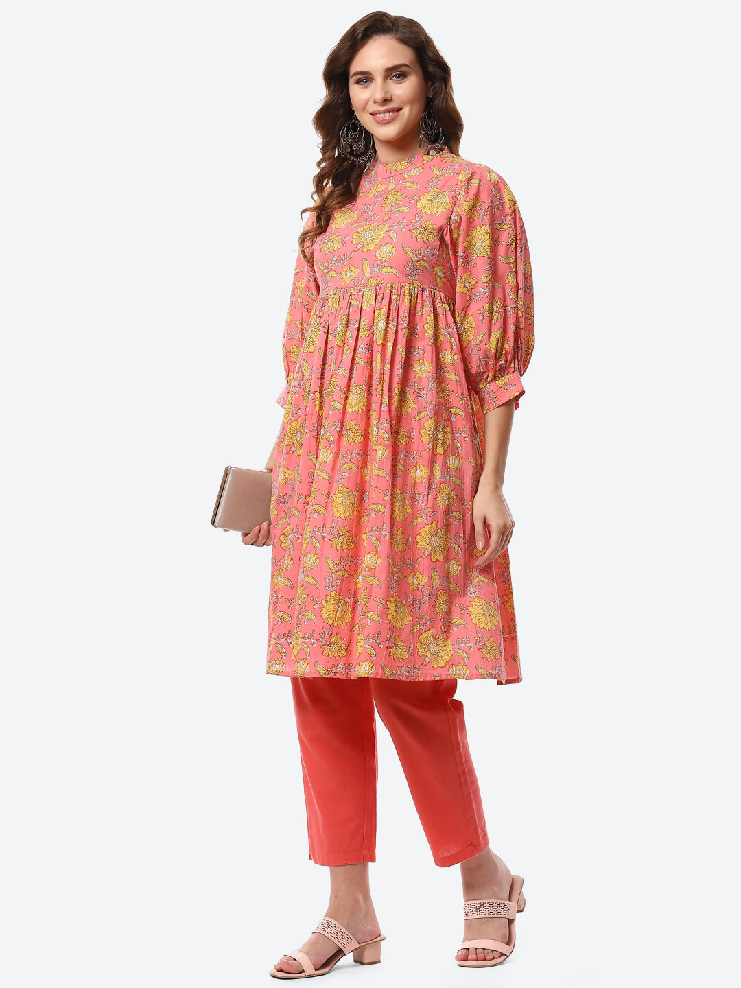 Floral Printed Cotton Kurti