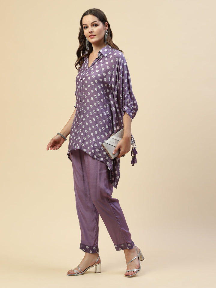 Printed Muslin Kurta With Pants