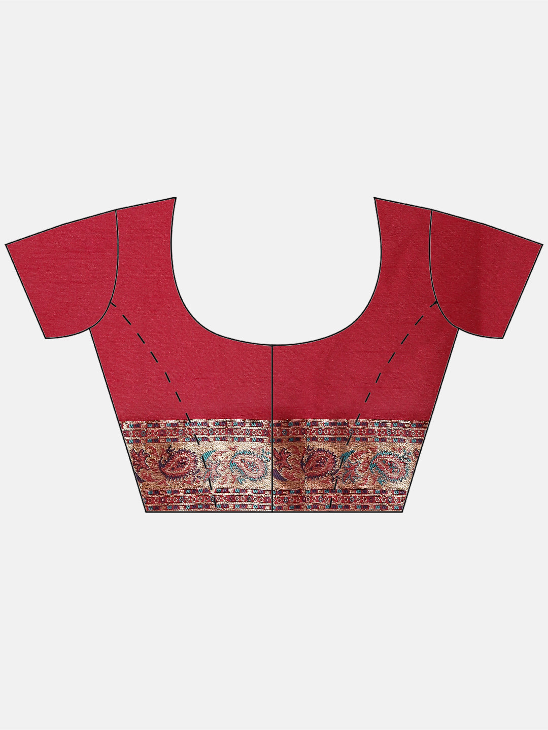 Zari Border Booti Handloom Woven Saree