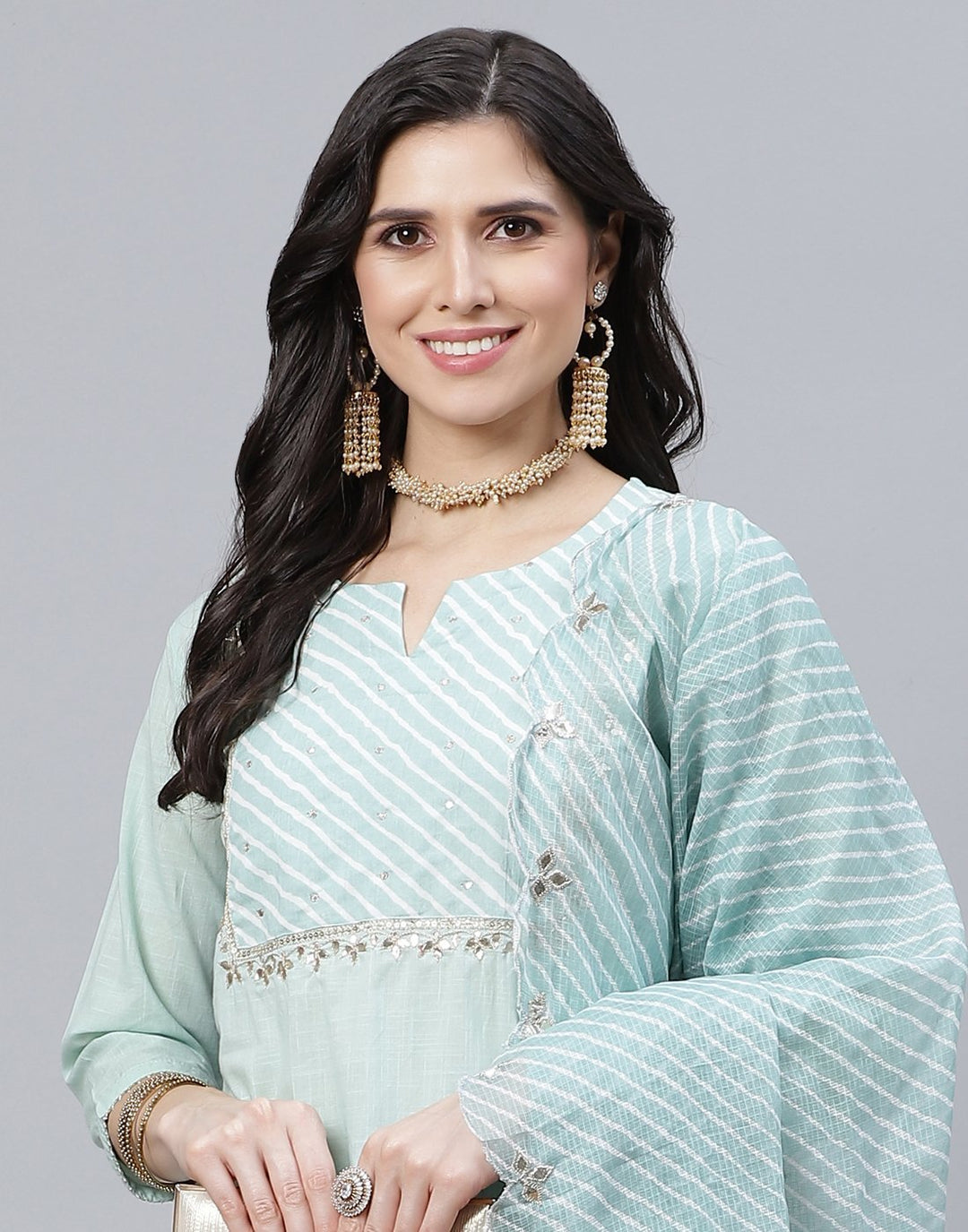 Straight Cotton Salwar Kameez Stitched Suit