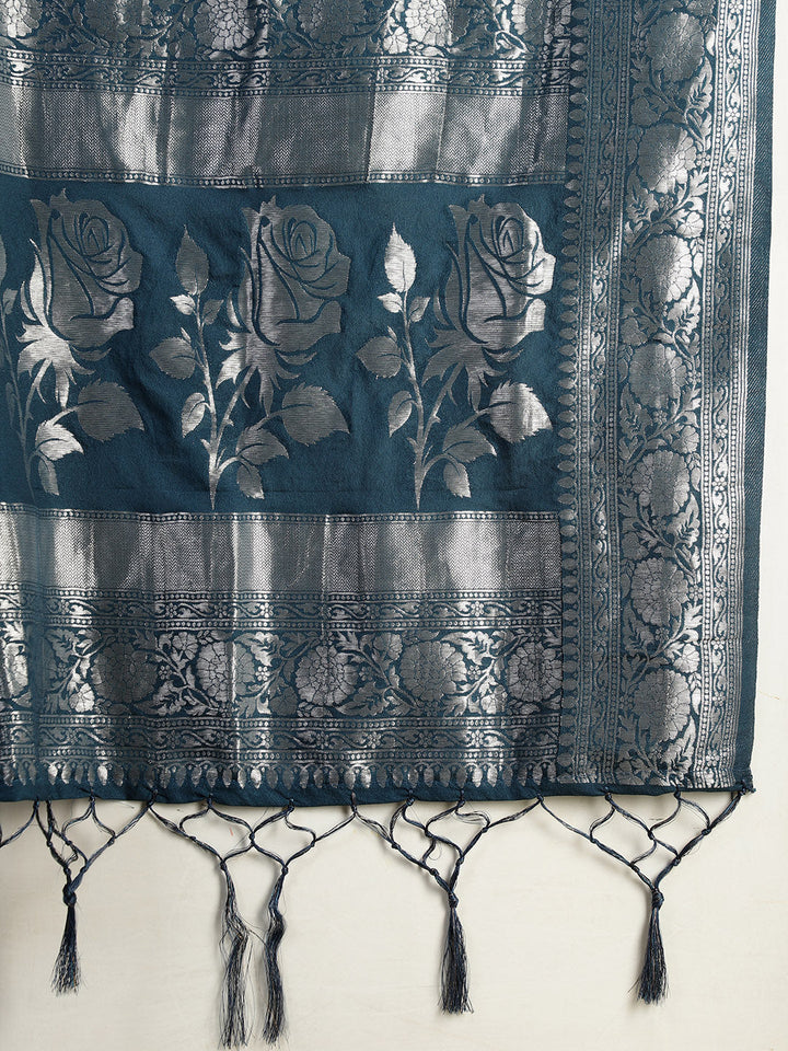 Zaari Jaal Crepe Saree