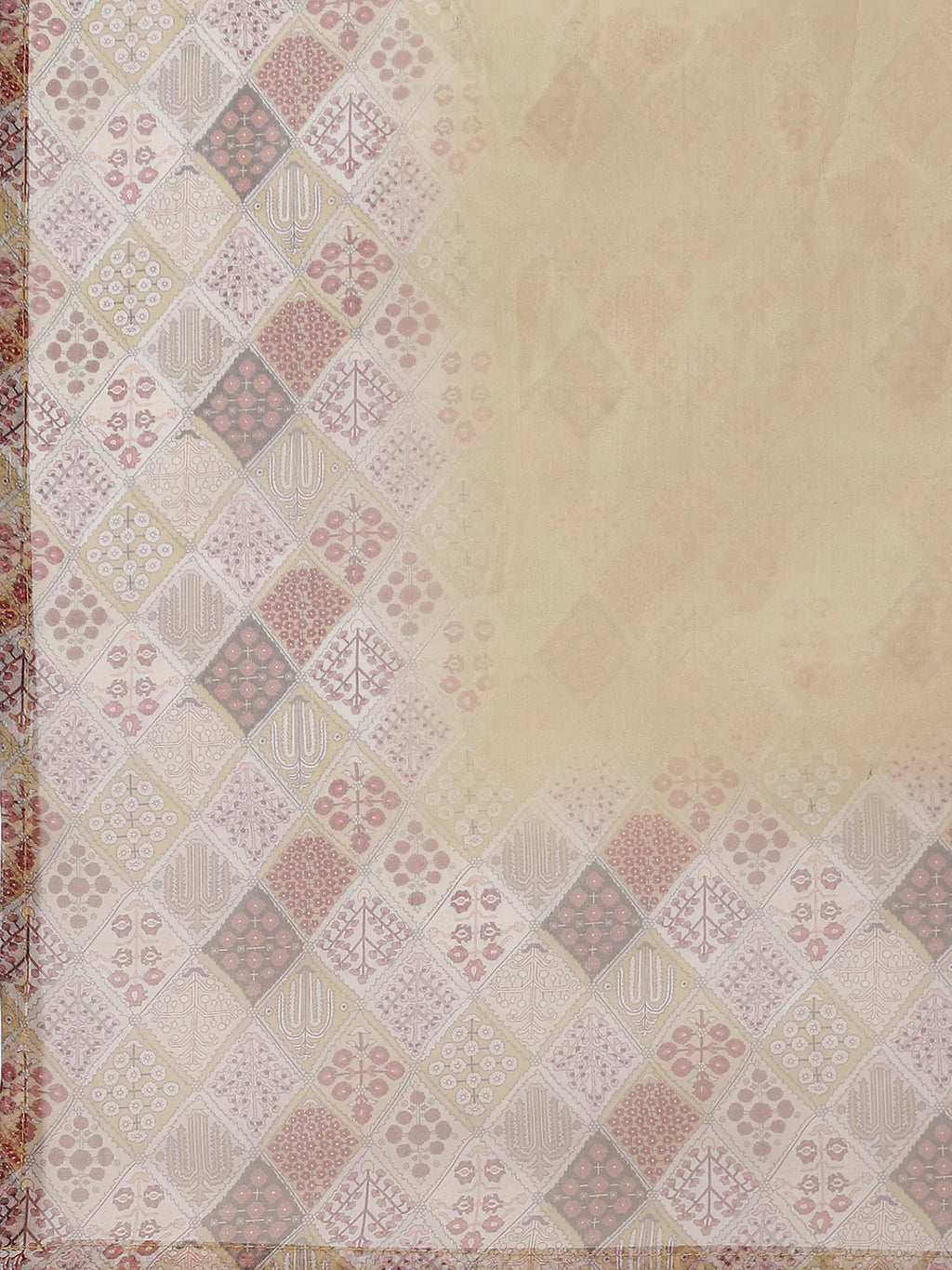 Neck Embroidered Chanderi Unstitched Suit Piece With Dupatta