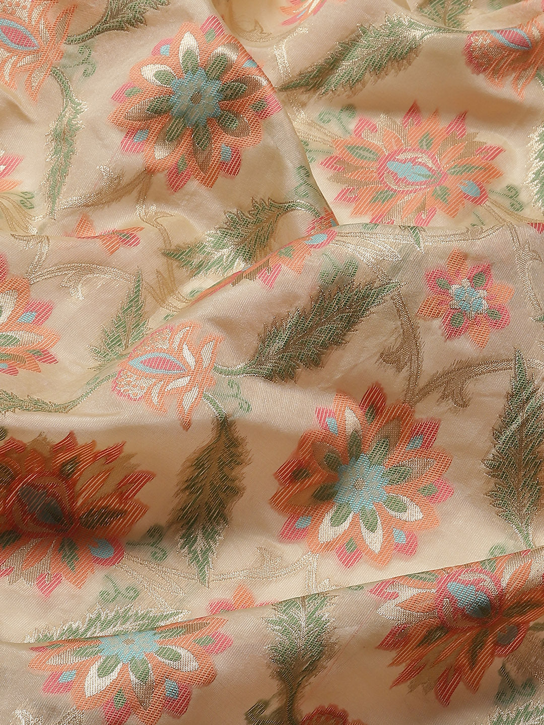 Floral Jaal Woven Organza Saree