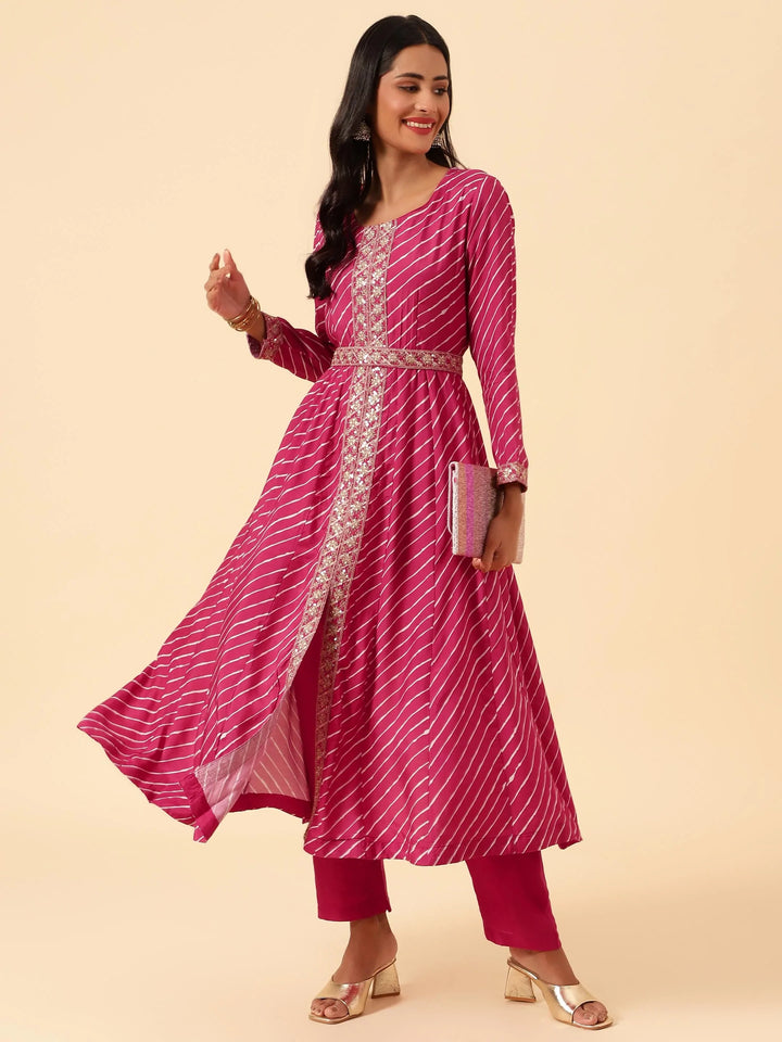 Printed Cotton Kurta With Pants