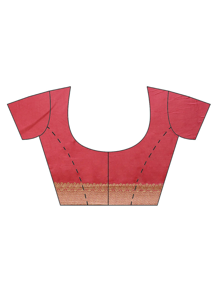 Zari Border Booti Banarasi Woven Saree