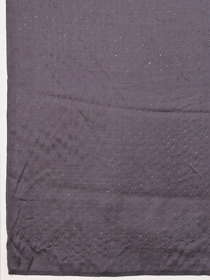 Embroidered Satin Saree