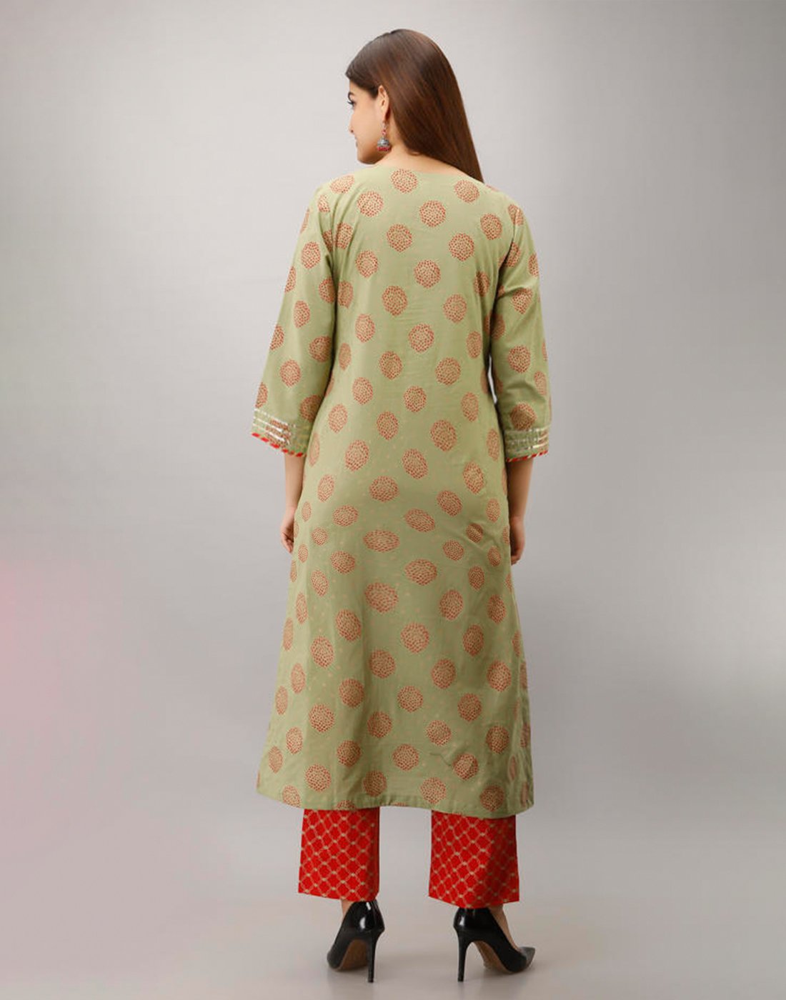 Printed Cotton Kurti With Pant