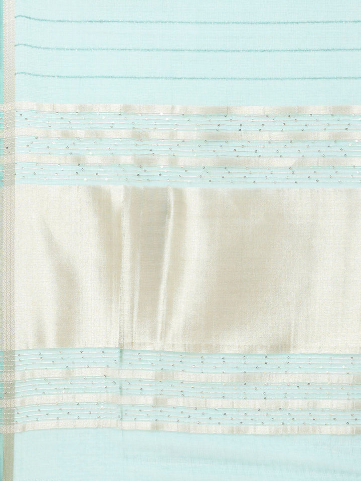 Plain Zari Border Organza Saree