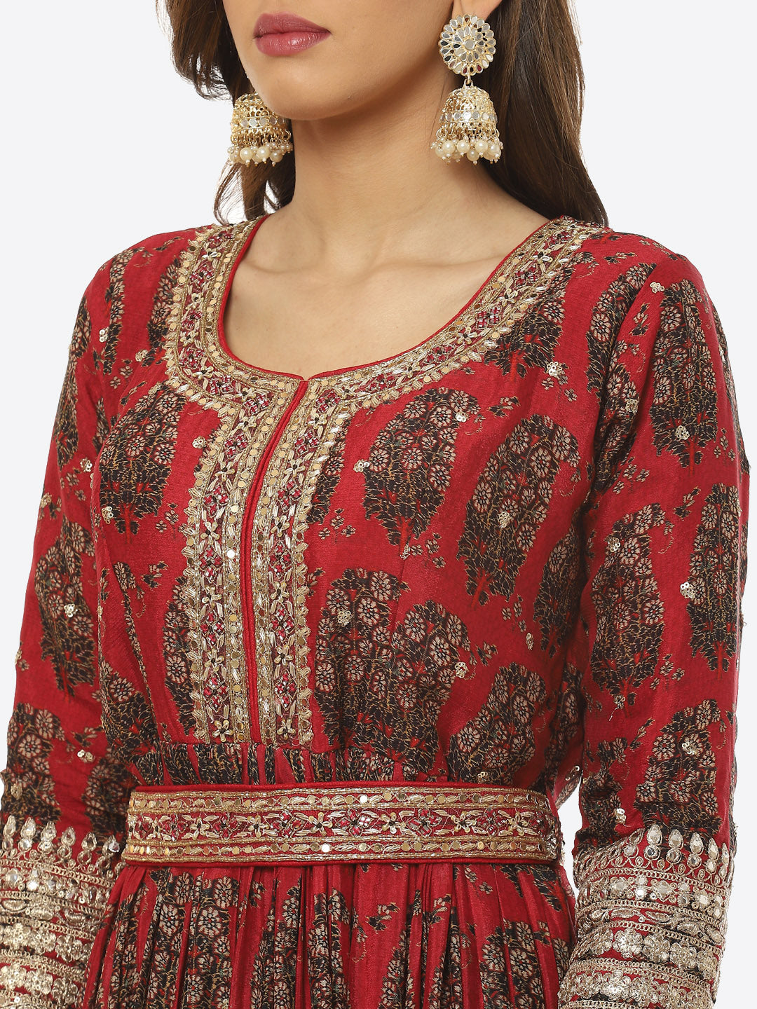 Printed Cotton Kurta With Chridar &amp; Dupatta