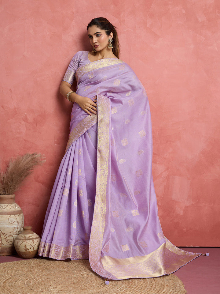 Woven Design Linen Blend Saree