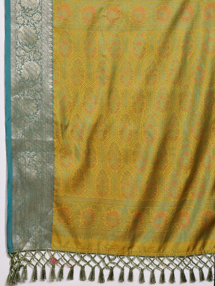Woven Design Art Silk Lake Blue Saree