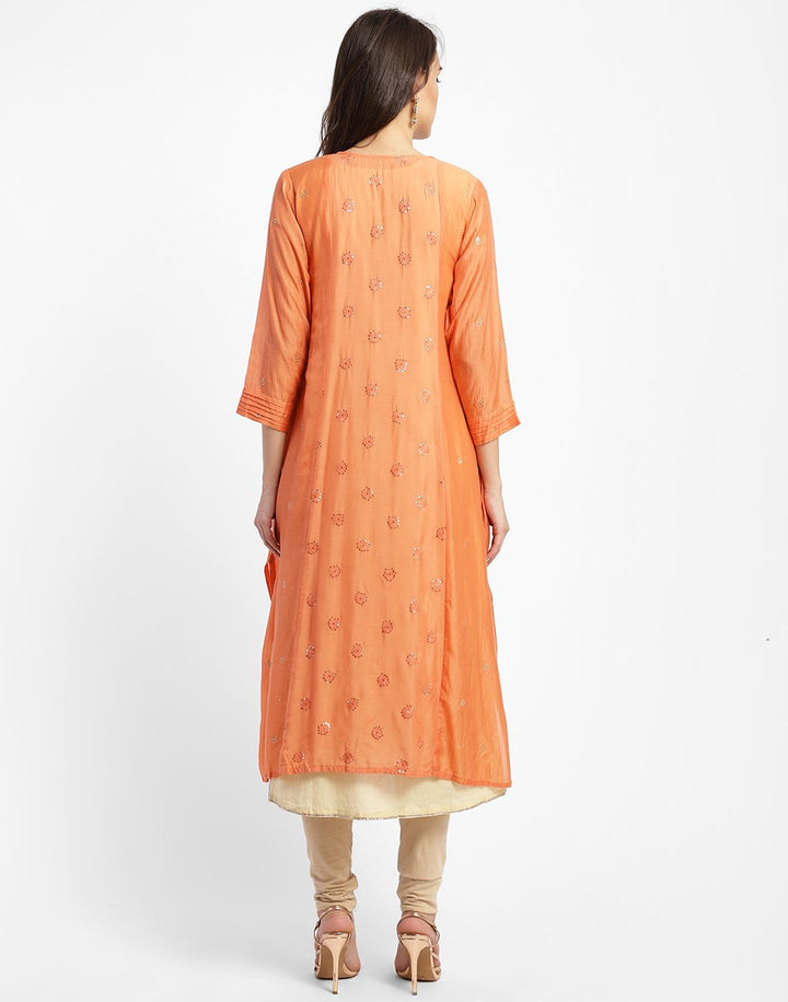 Printed Cotton Chanderi Kurti
