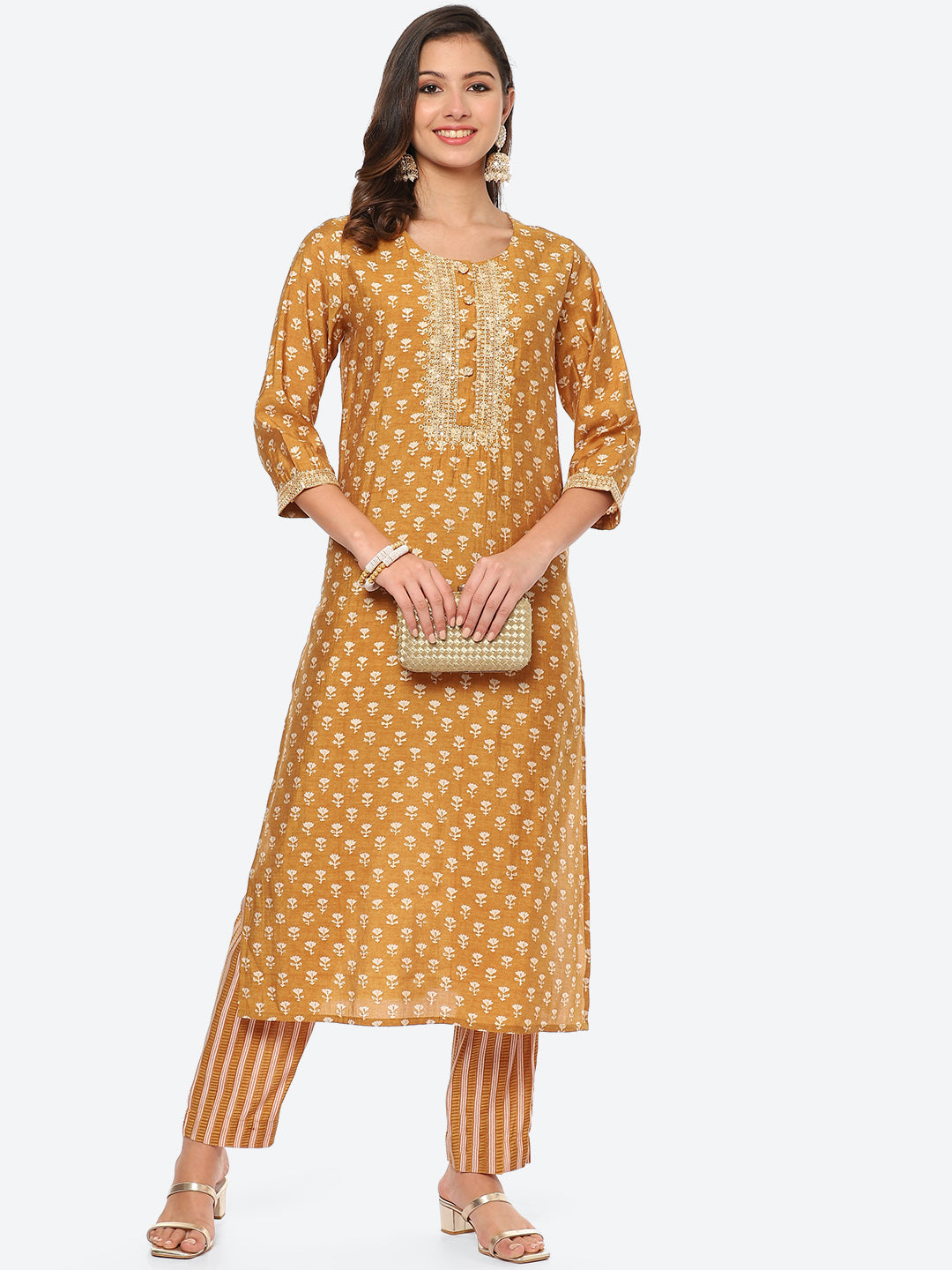 Sequin Muslin Kurta With Pant