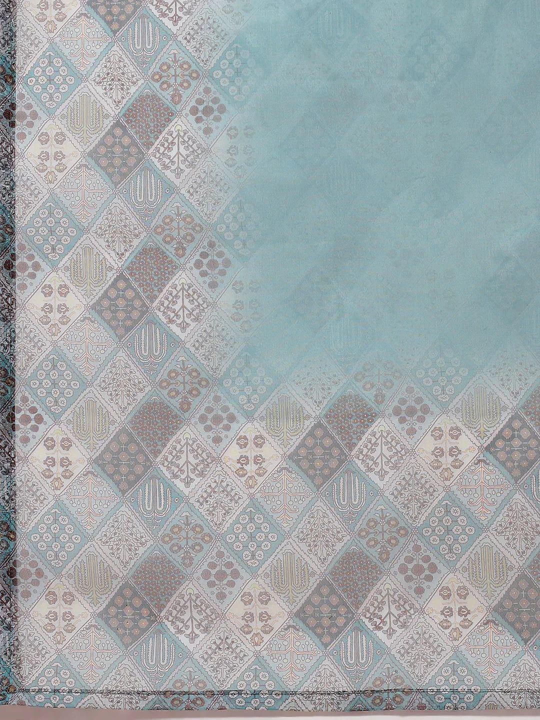 Neck Embroidered Chanderi Unstitched Suit Piece With Dupatta