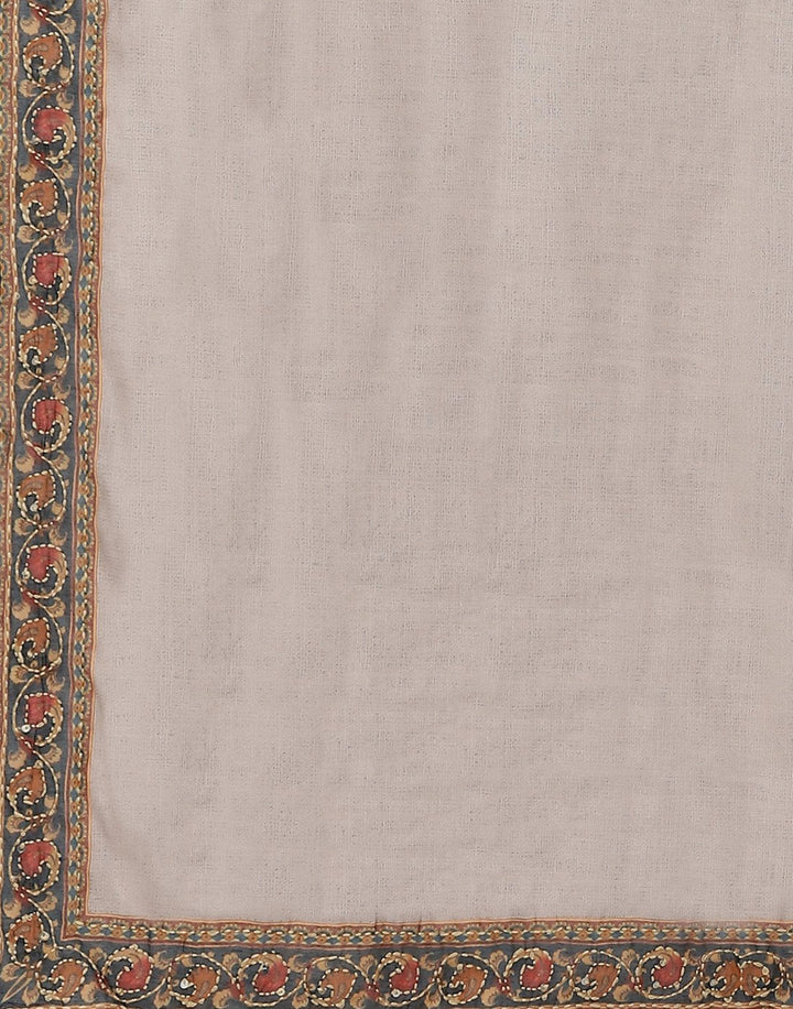 Chanderi Embroidered Suit Piece with fancy dupatta